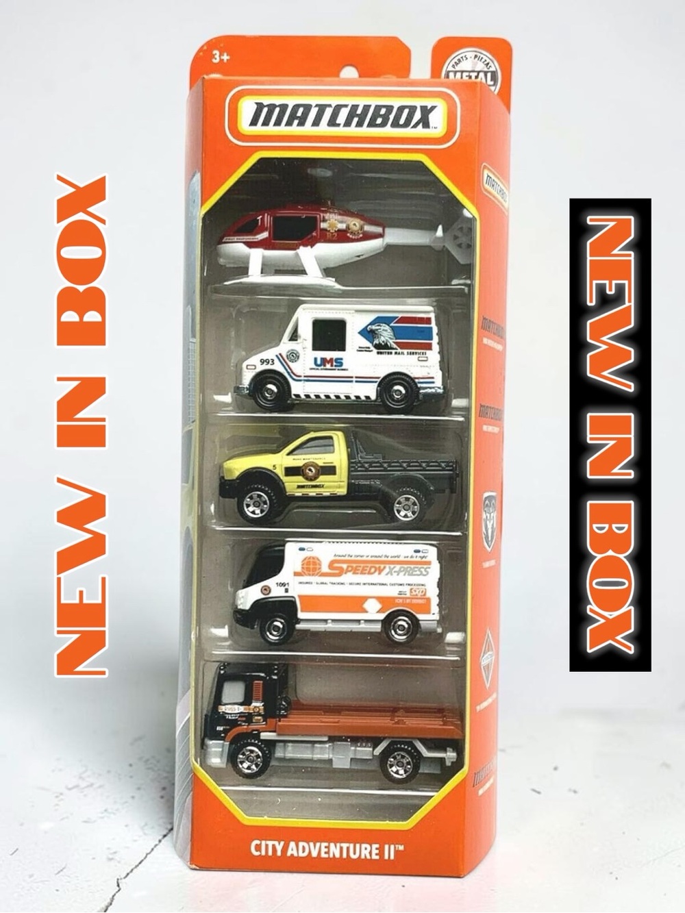 🚒🚁🚚  Matchbox City Adventure II 5-Pack Die-Cast Vehicles (2021 Edition)